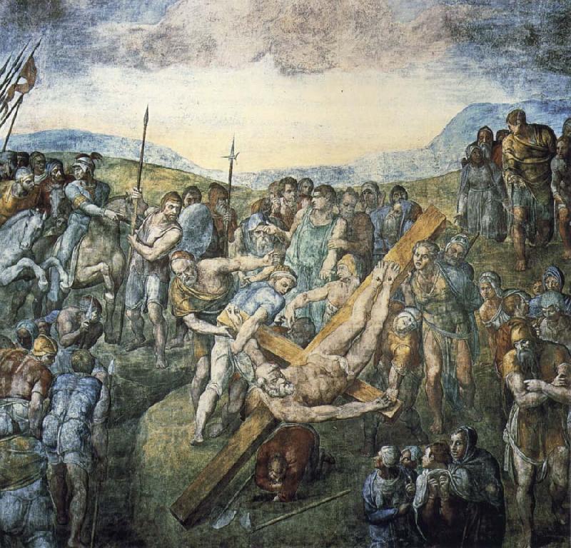 Michelangelo Buonarroti The crucifixion of the Hl. Petrus Germany oil painting art